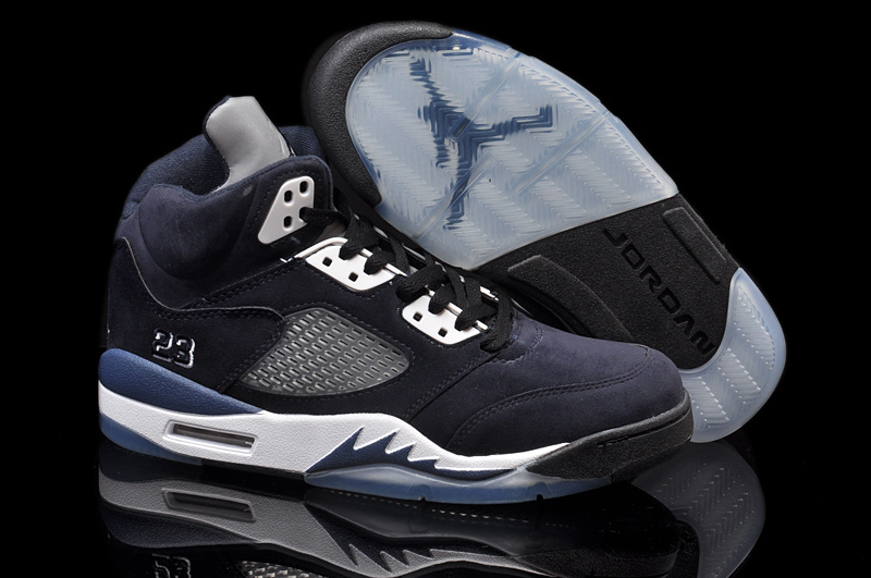 On Sale AIR JORDAN 5 Mens suede leather DarkSlateBlue For Sale